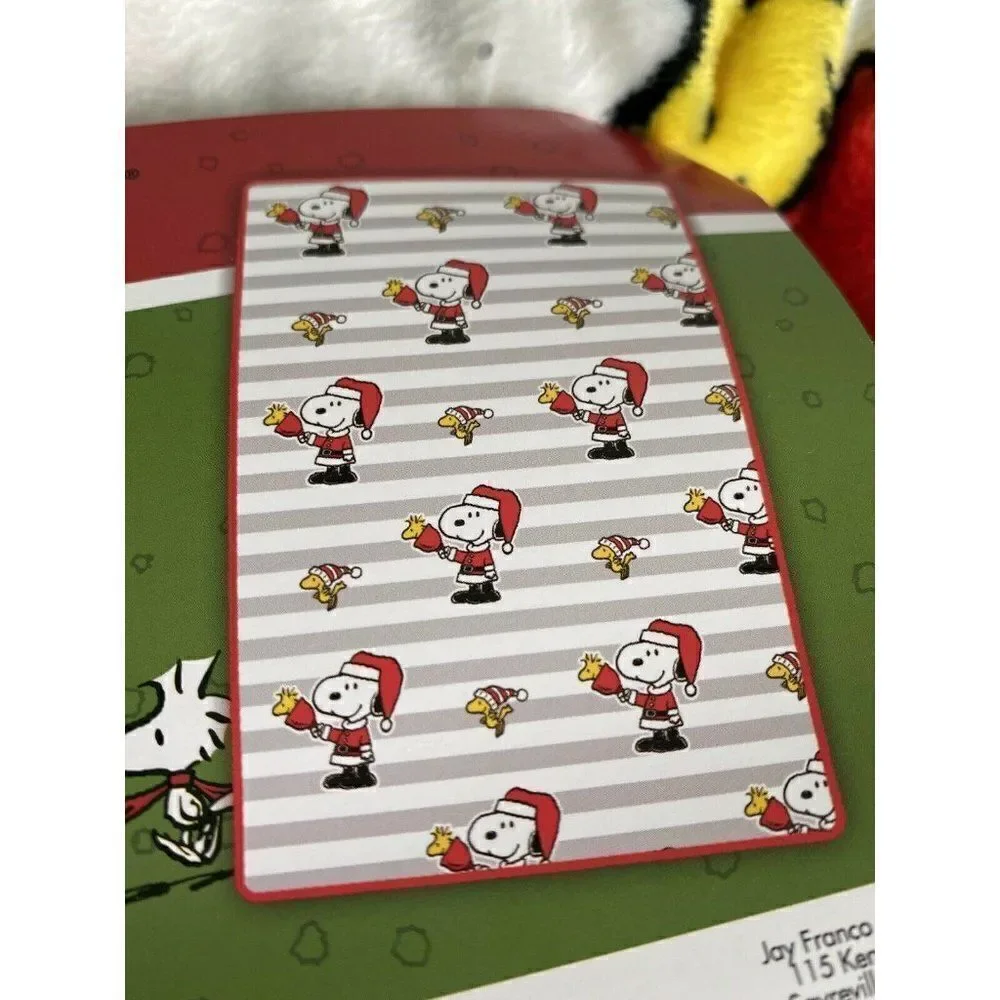 Peanuts Snoopy Woodstock Christmas Santa Hat Soft‎ Plush Throw Blanket Woodstock